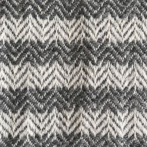 **Cashmere Gray Scarf with Chevron Weave